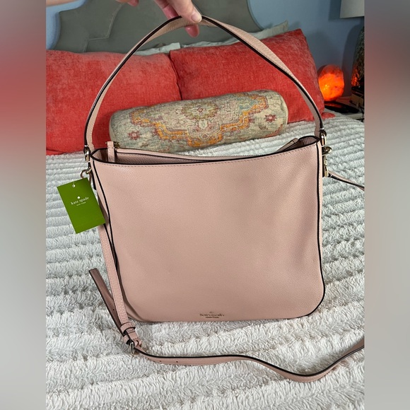 Kate Spade Jackson Leather Shoulder Bag Pink NWT - Picture 1 of 13